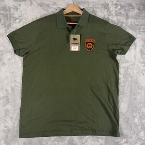 ZZZ Sniper Africa Shield Golfer Polo Green Mens Size Large NWT